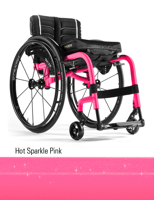 pink lightweight wheelchair